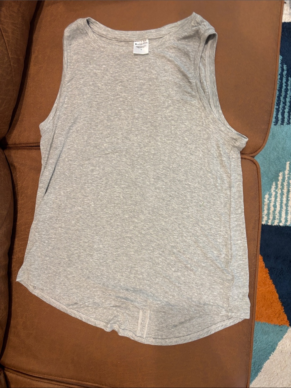 Athleta Light Heather Gray Sleeveless Tank